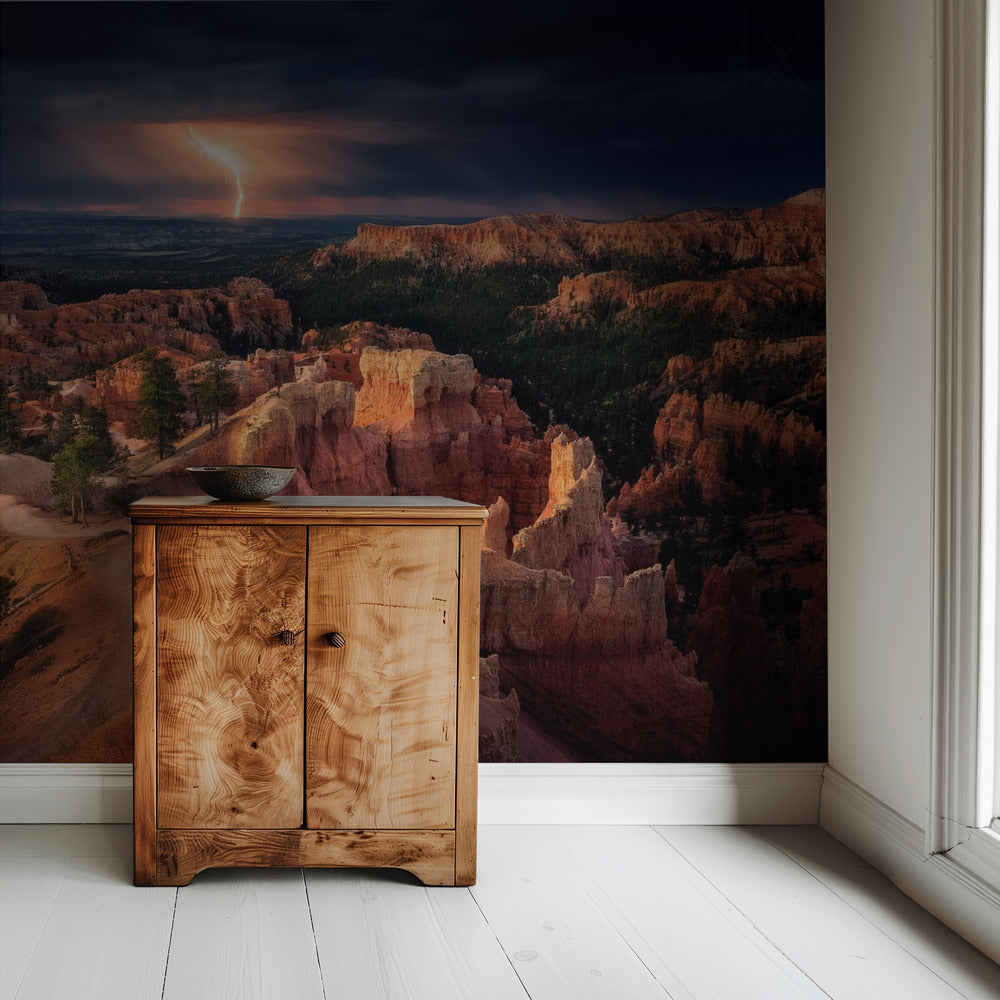 Blitz über dem Bryce Canyon | Hintergrundbild
