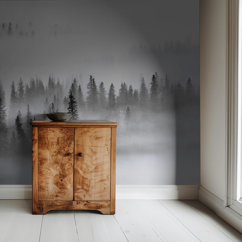 Nebliger Wald | Tapete