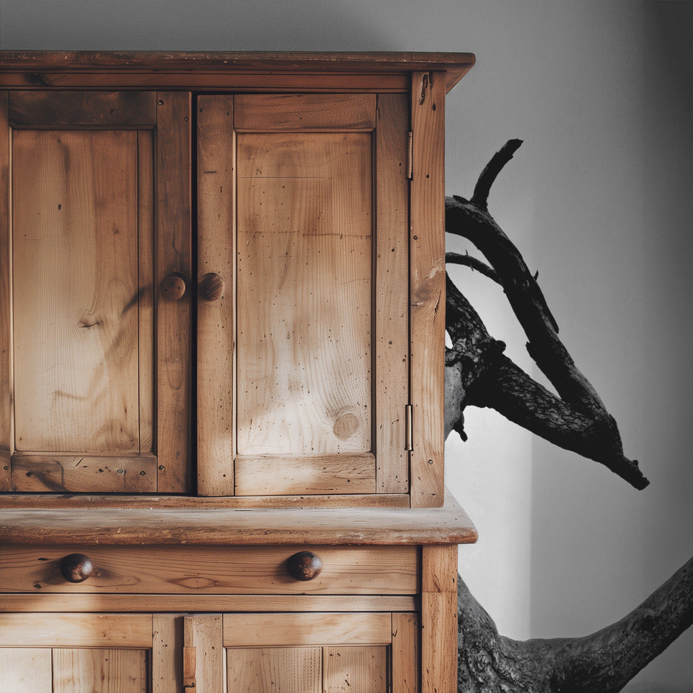 Alter Mann und Baum | Tapete