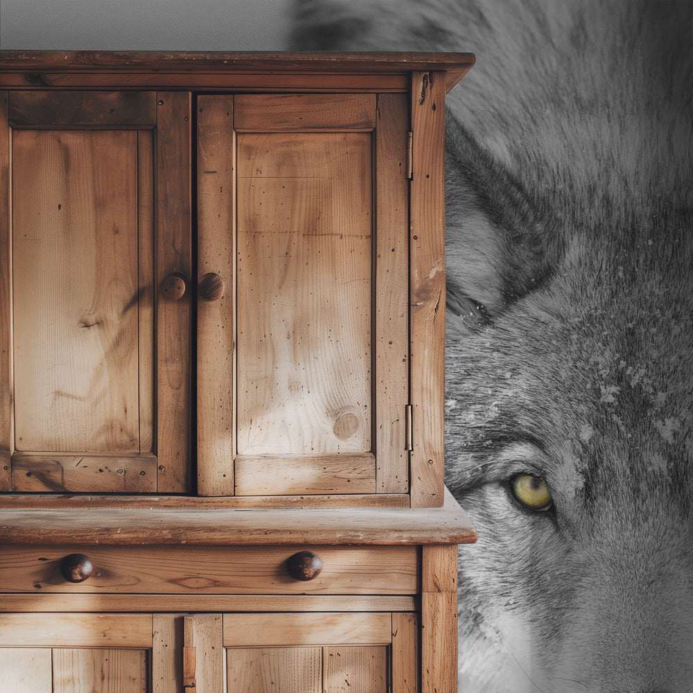 Gelbe Augen - Timberwolf | Tapete