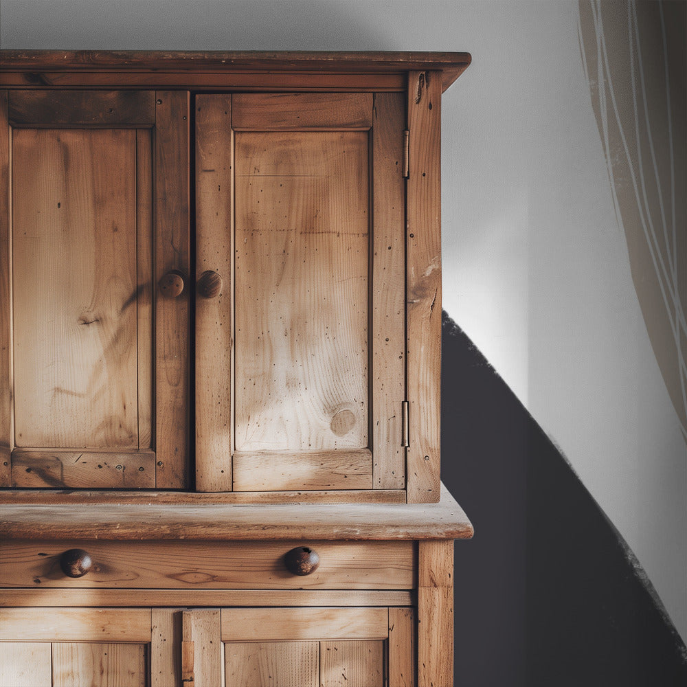 Schwarze und beige organische Formen | Tapete