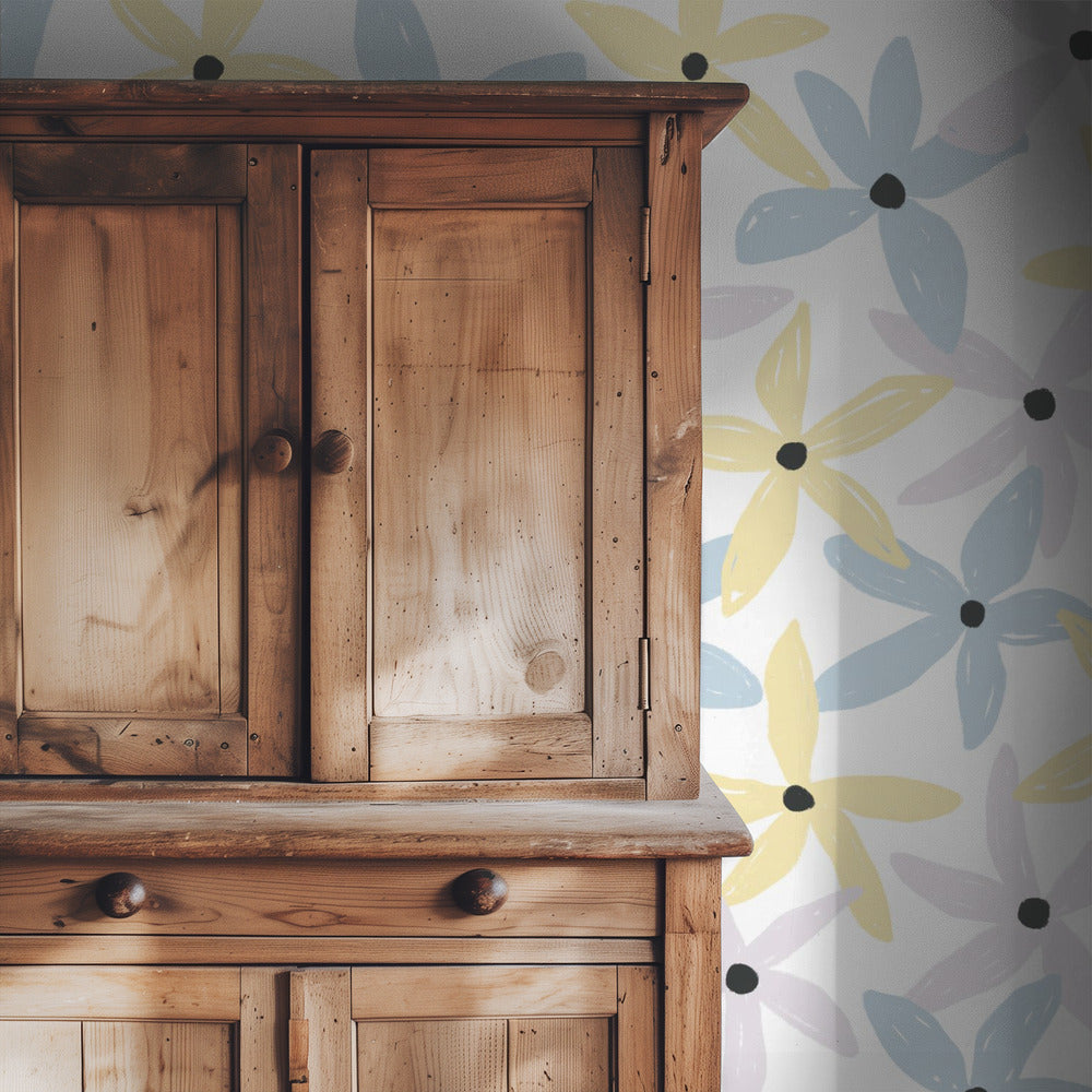 Bunte, verspielte Blumen | Tapete