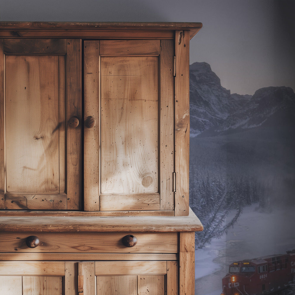 Der Zug im Schnee. | Hintergrundbild