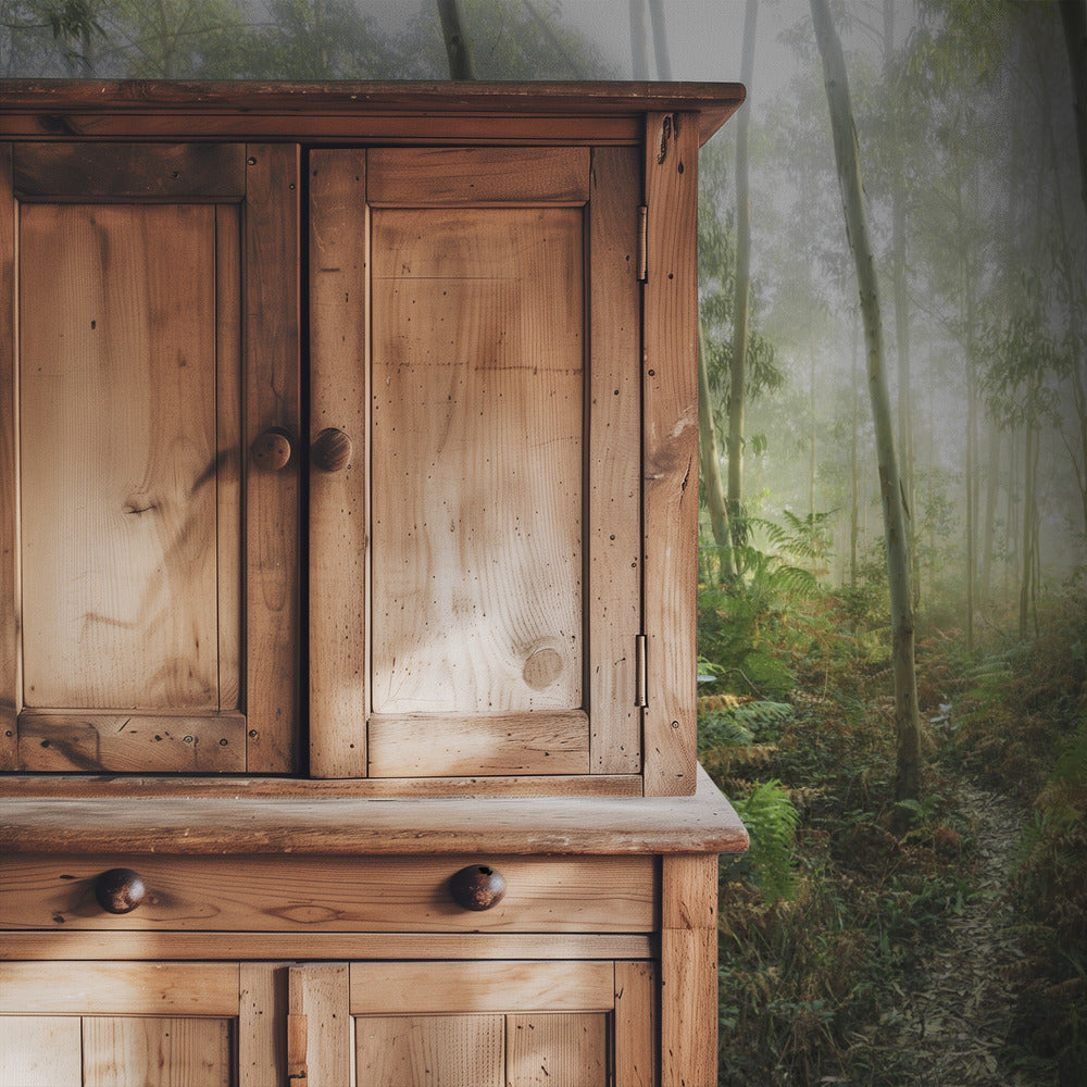 Nebliger Wald II | Tapete