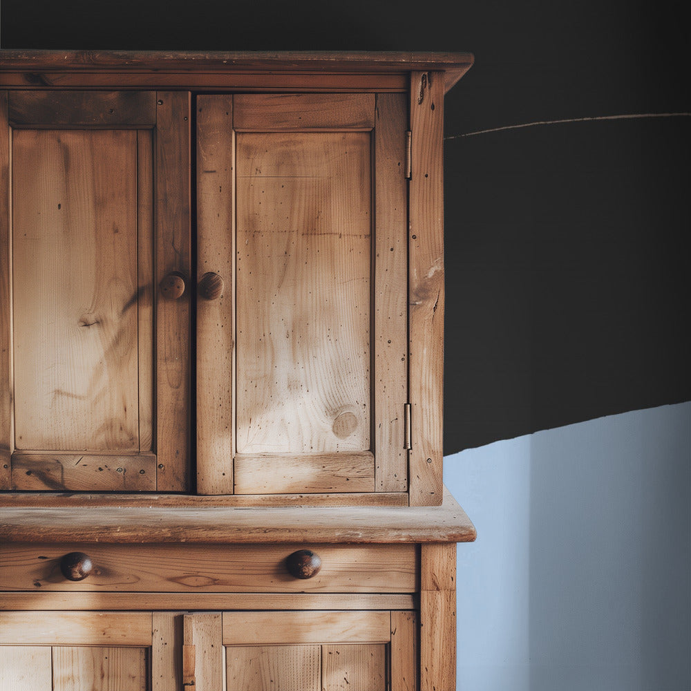 Verwobener Kontrast: Kräftiges Schwarz trifft sanftes Blau | Tapete