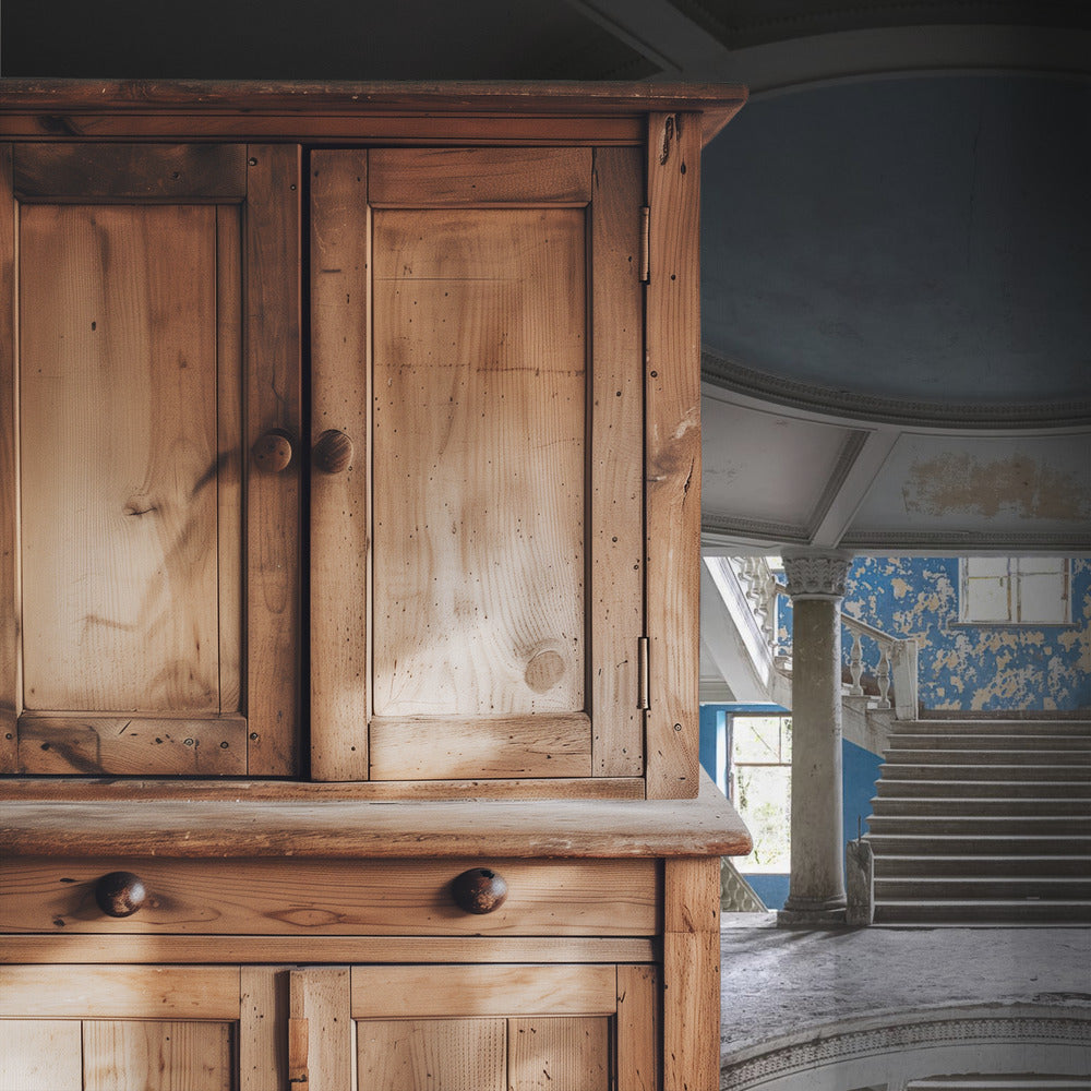 Dunkelblaue Treppe | Tapete