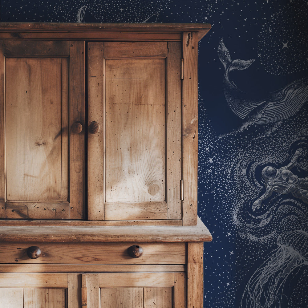 Kosmischer Ozean mit Astronaut | Hintergrundbild