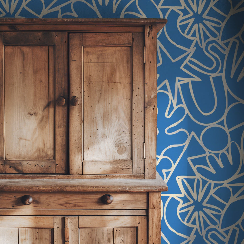 Dynamischer Blauer Tanz | Tapete