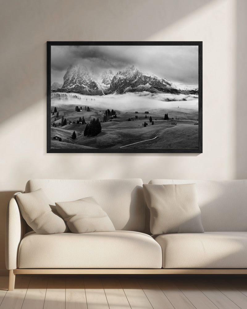 Neblige Dolomiten | Leinwand