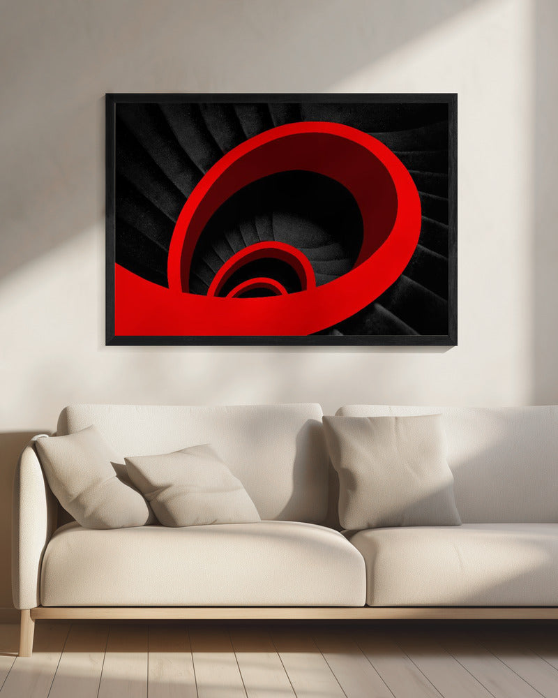 Eine rote Spirale | Leinwand