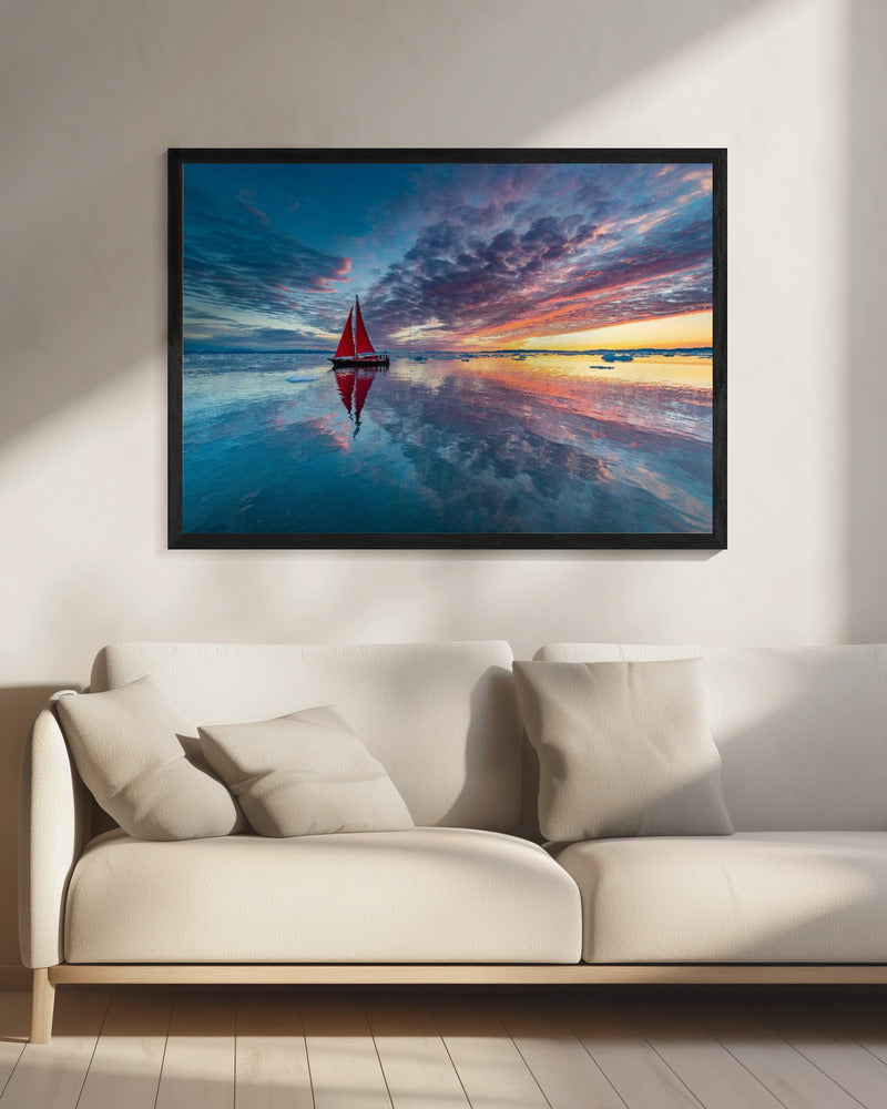 Grönland Feuerhimmel | Leinwand