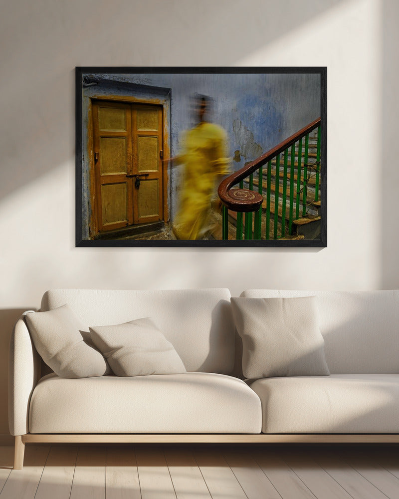 Man in stair case | Canvas