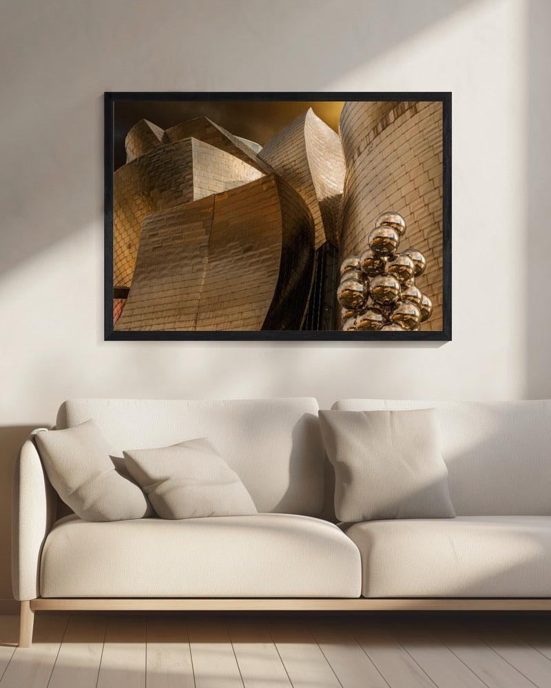 Reflexionen auf Kugeln (Serie Guggenheim Bilbao) | Leinwand