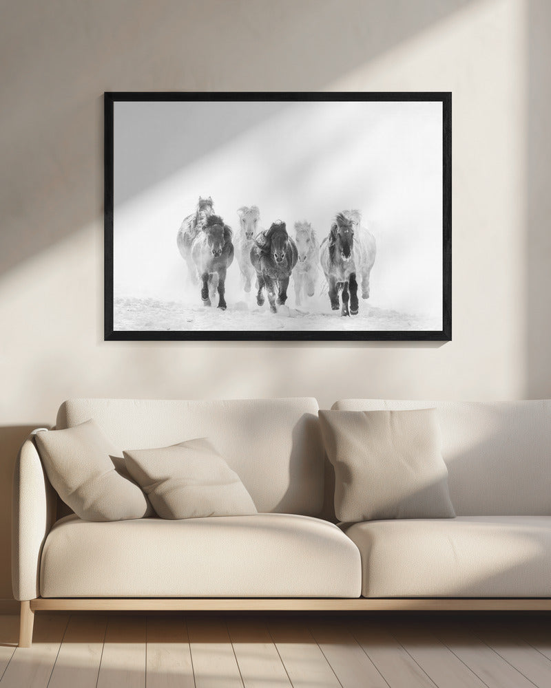 Laufen im Schnee | Leinwand