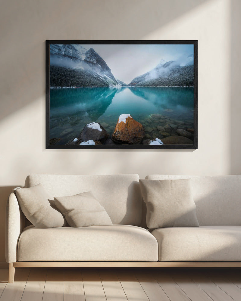 Nebliger Lake Louise | Leinwand