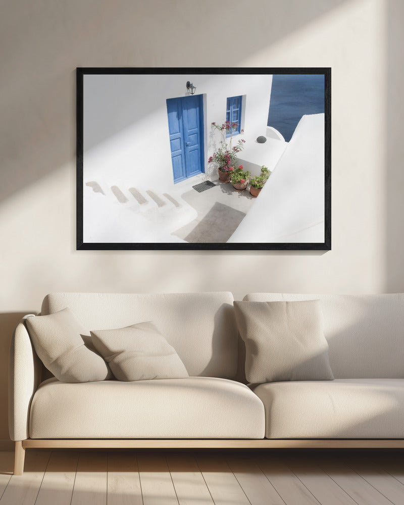 Schritte hinunter zu Blau | Leinwand