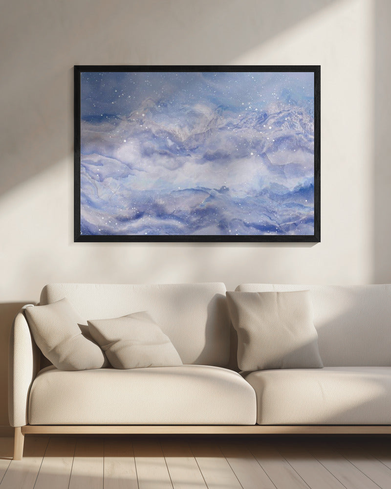 Berge unter einem Sternenhimmel | Leinwand
