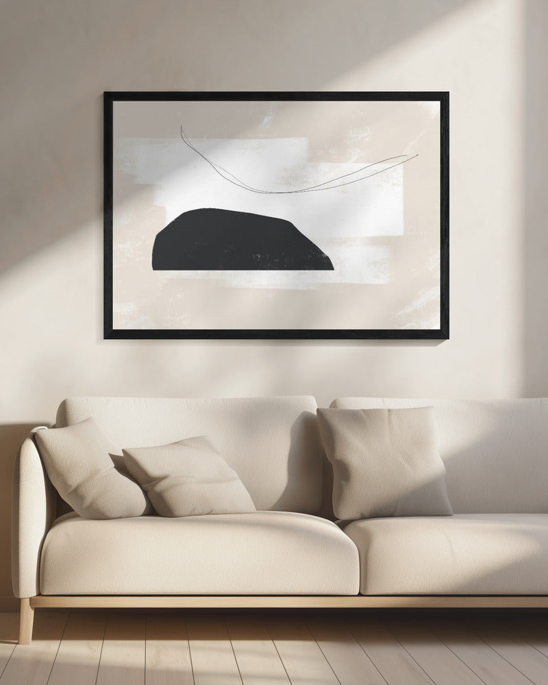 Schwarze geometrische Formen | Leinwand