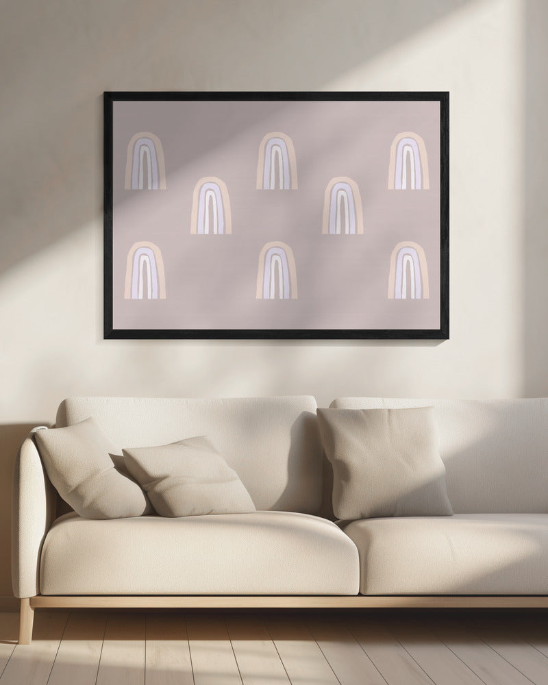 Pastell Bögen Muster | Leinwand