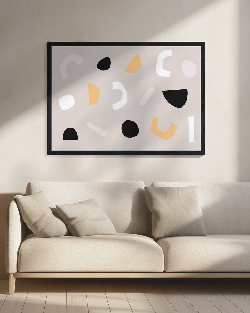 Geometrische Formen in neutralen Tönen | Leinwand