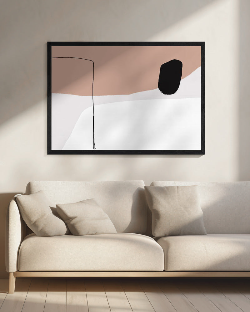 Minimalistische kräftige schwarze Formen | Leinwand