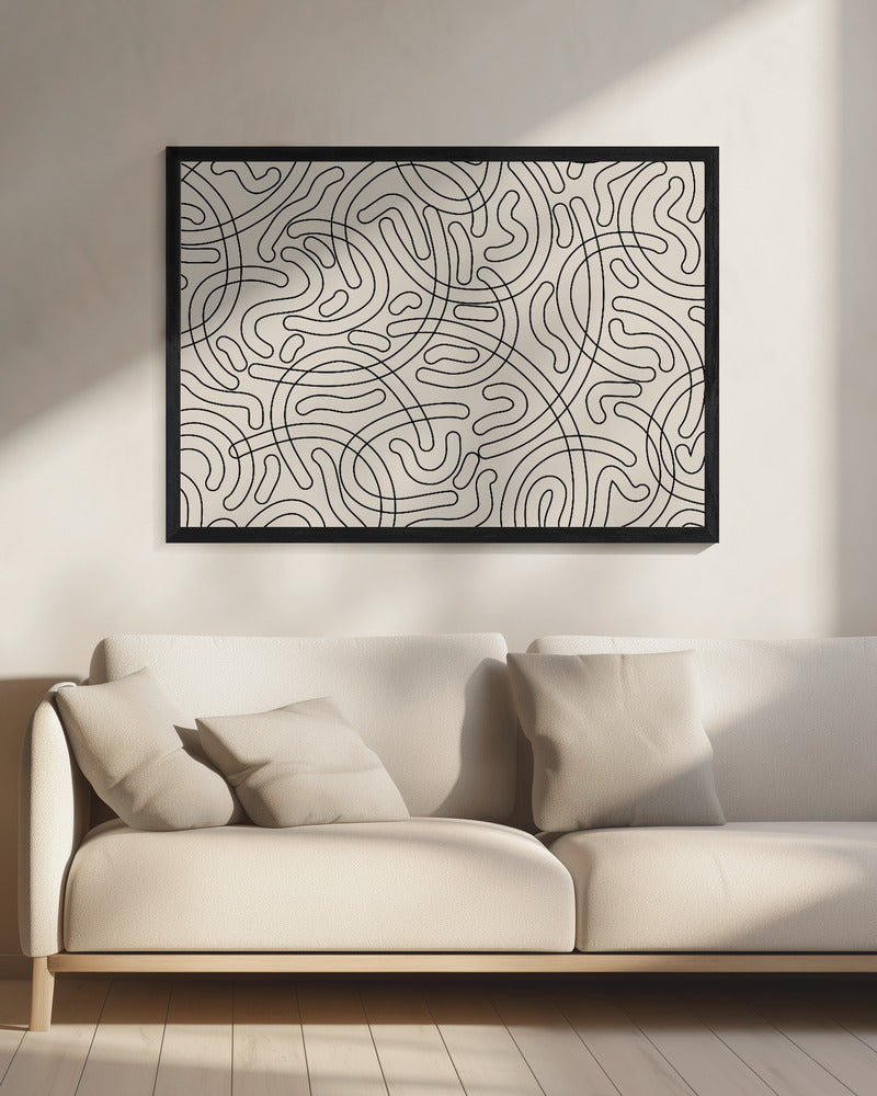 Verworrene Labyrinthlinien | Leinwand