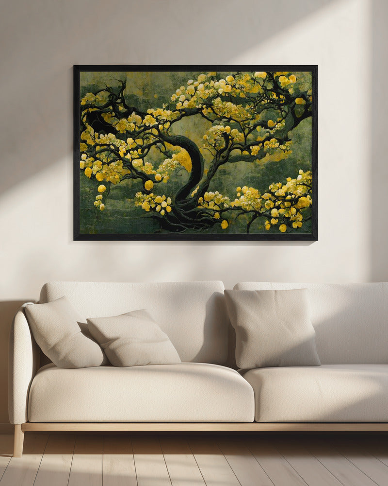 Goldener Blütenbaum | Leinwand