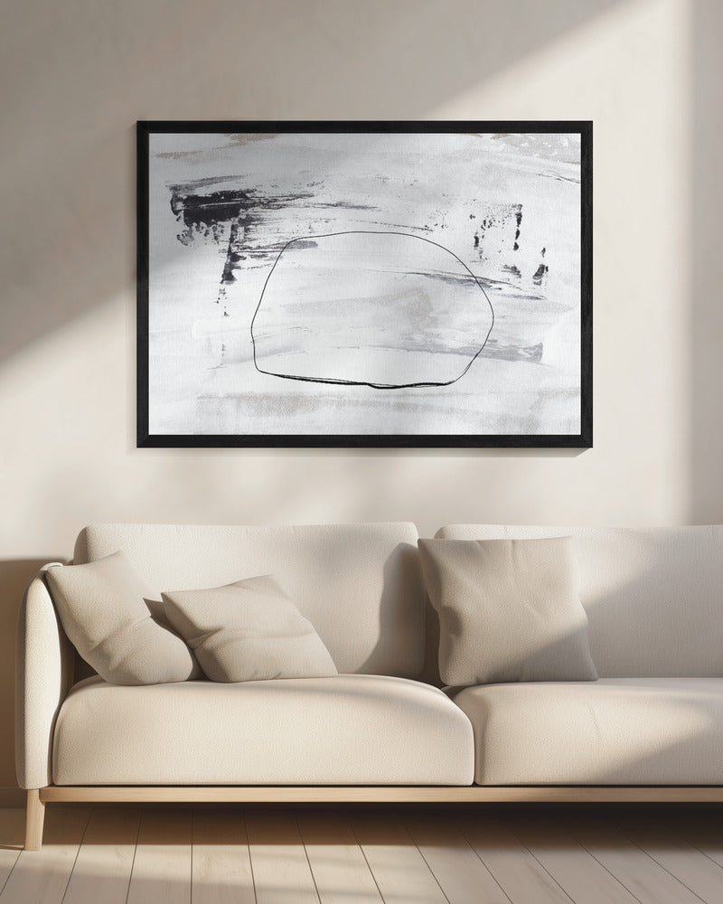 Schwarz-Weiß-Kunstwerk | Leinwand