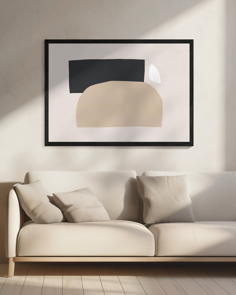 Geometrische Formen in neutralen Tönen | Leinwand