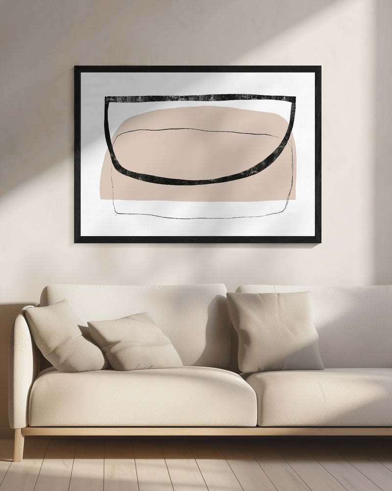 Geometrische Formen und neutrale Töne | Leinwand