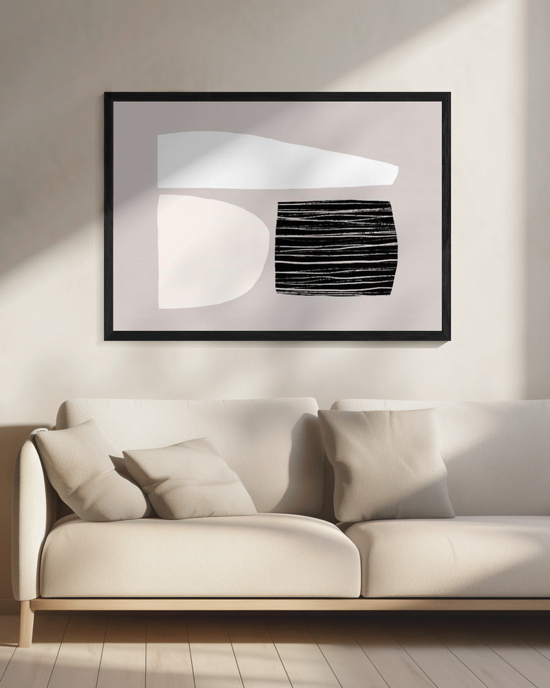 Geometric Shapes In Neutral Tones | Canvas
