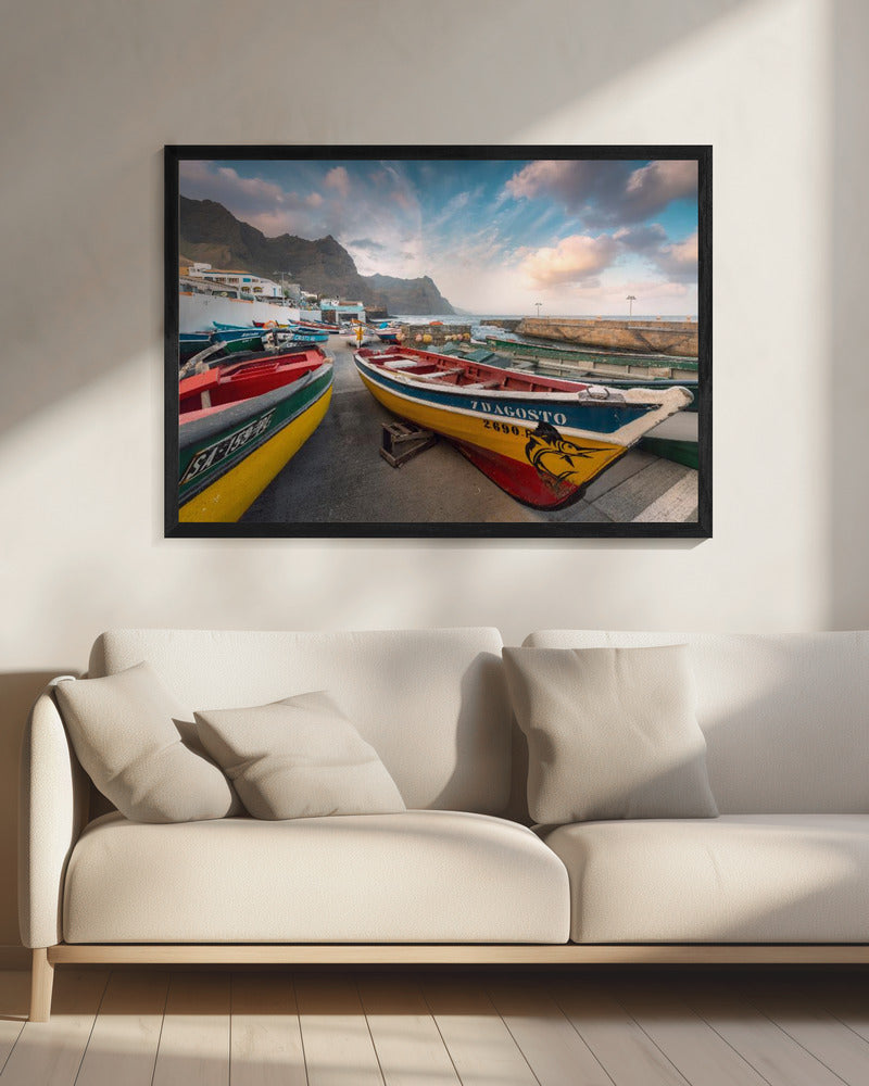Farbige Boote | Leinwand