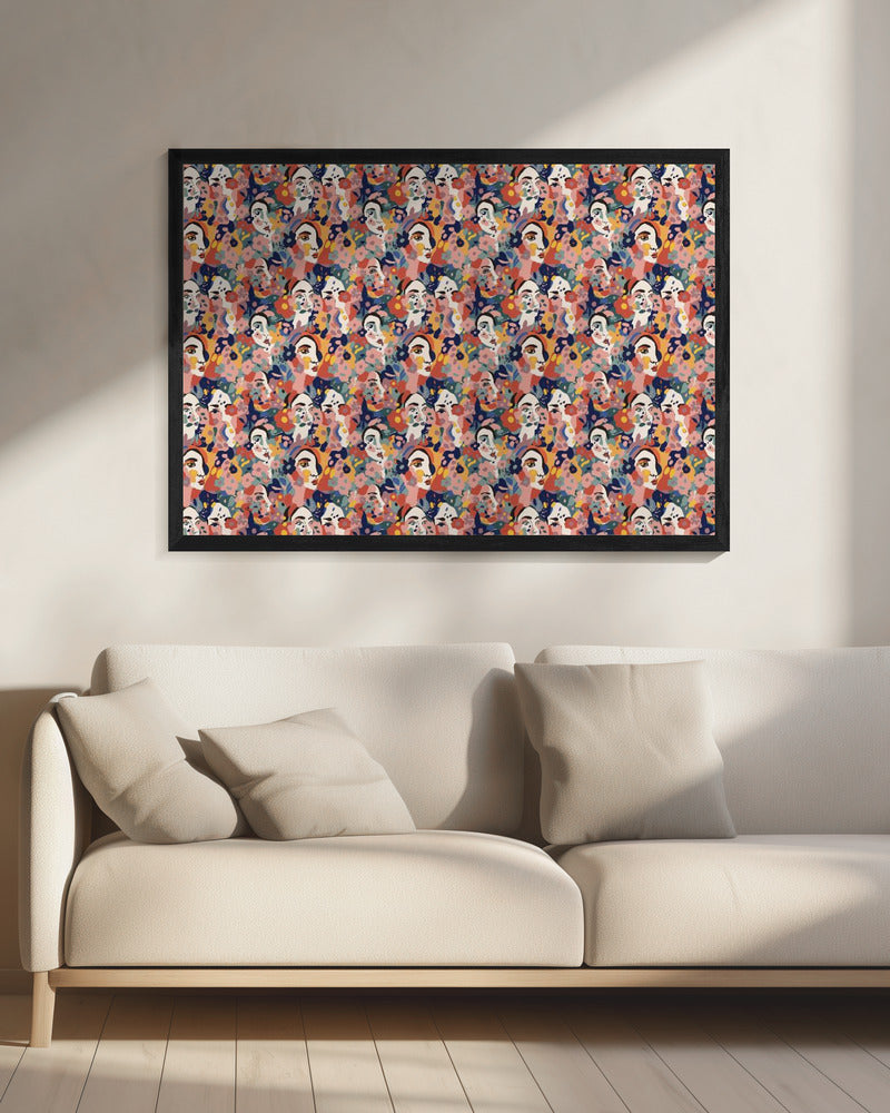Florale Gesichter Harmonie | Leinwand