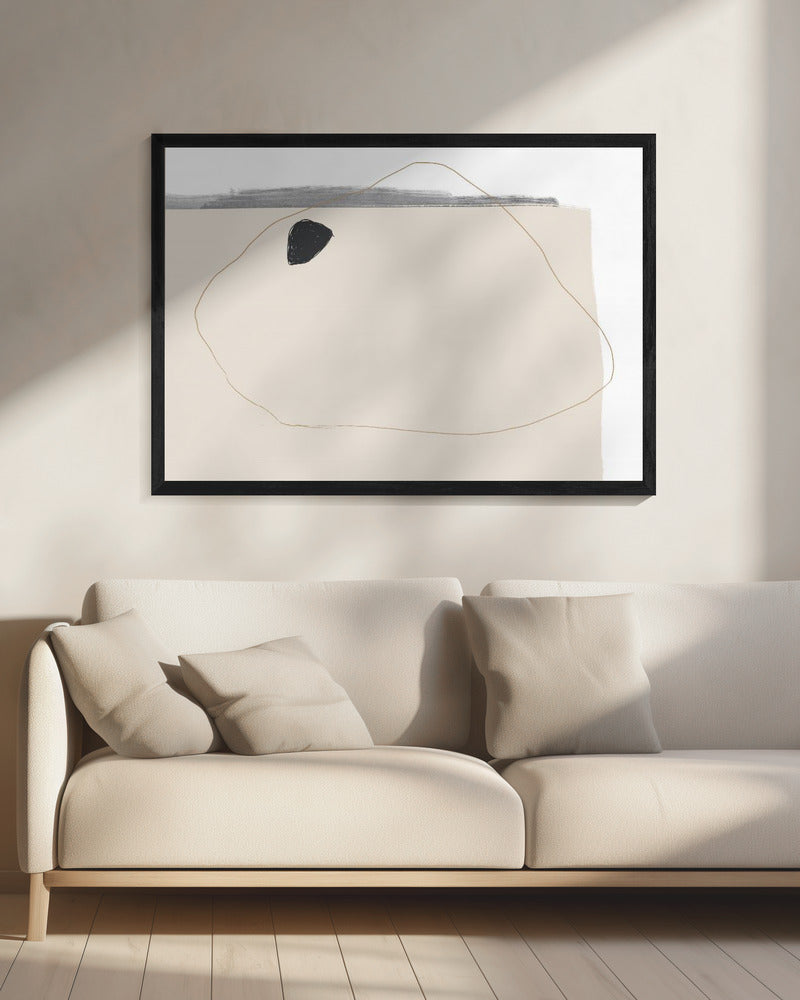 Gedämpfte Farbpalette mit organischen Formen | Leinwand