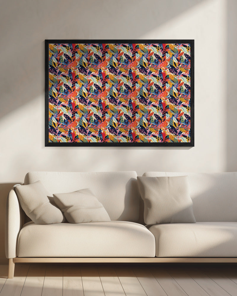Lebendiger Dschungel-Wandteppich | Leinwand