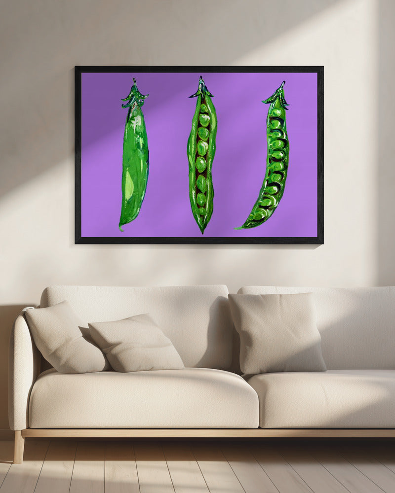 Erbsen in einer Schote | Leinwand