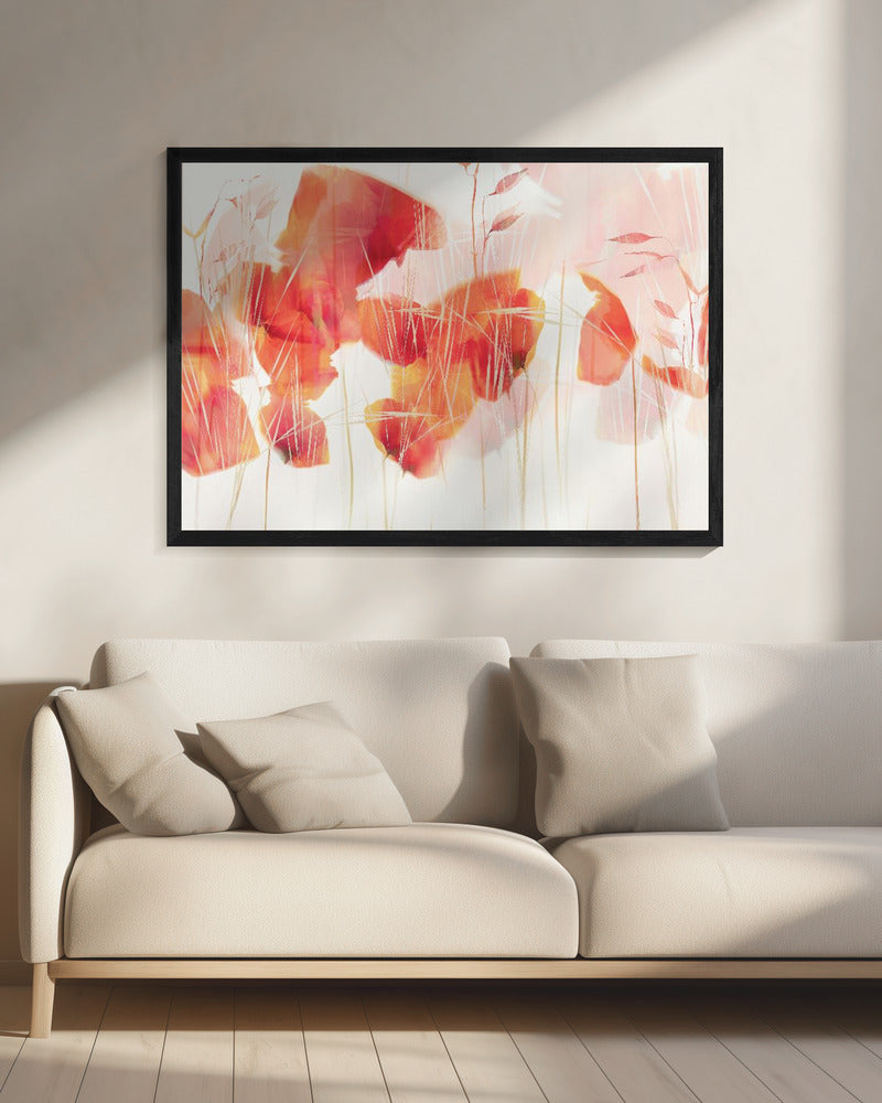 Moderne Mohnblumen | Leinwand