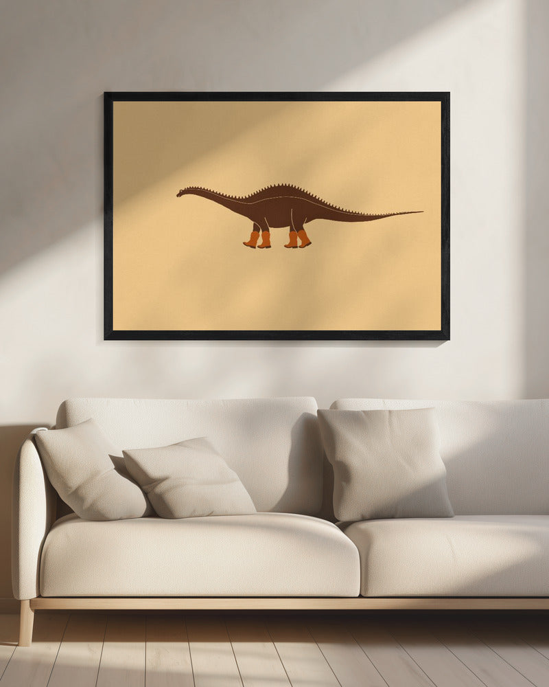 Rebbachisaurus Reba, die Cowgirl-Dinosaurier-Textur | Leinwand