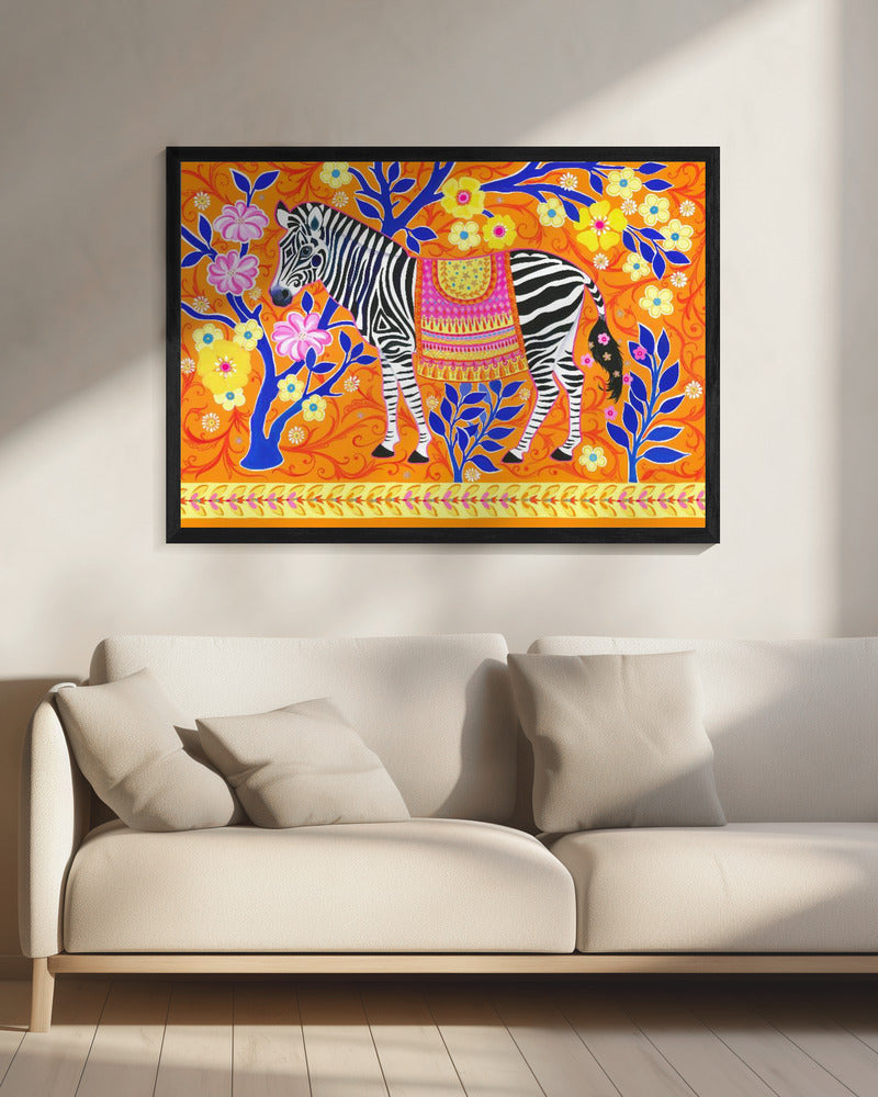 Zebra's Vibrant Dream | Canvas