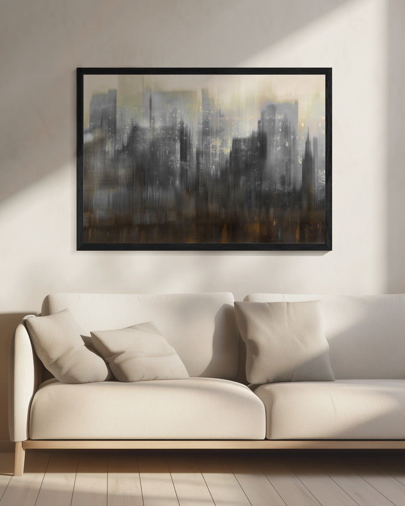 Nachthimmel Stadt | Leinwand