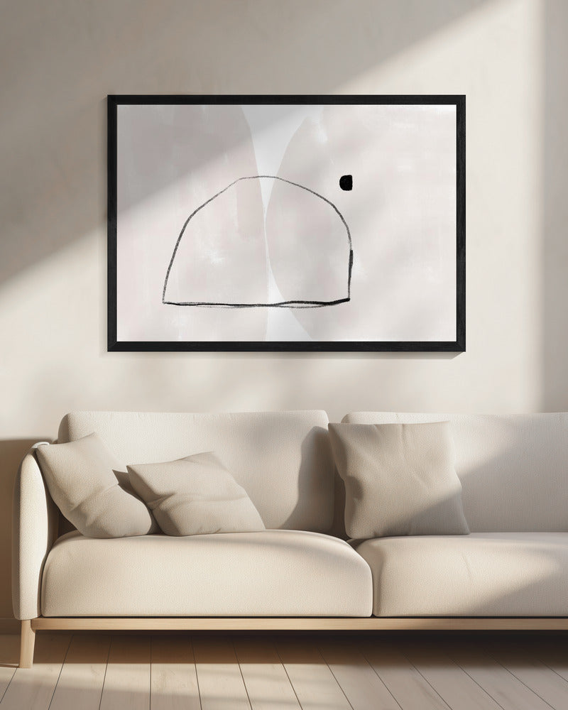 Einfache Bogenform und ein kleiner quadratischer Punkt | Leinwand