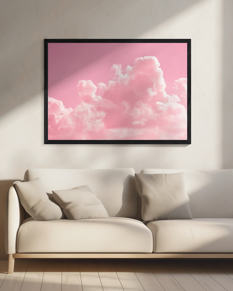 Wolkig mit einem Hauch von Pink | Leinwand