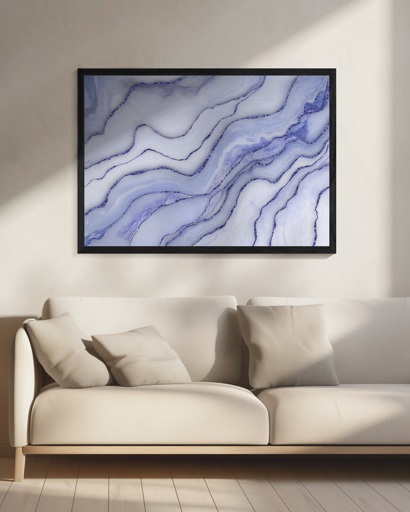 Marmor Luxus Blau | Leinwand