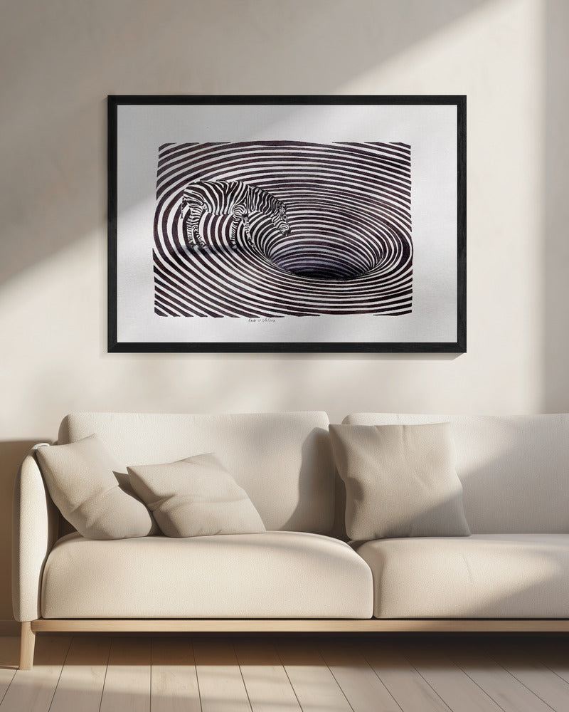 Zebra bei Bronze | Leinwand