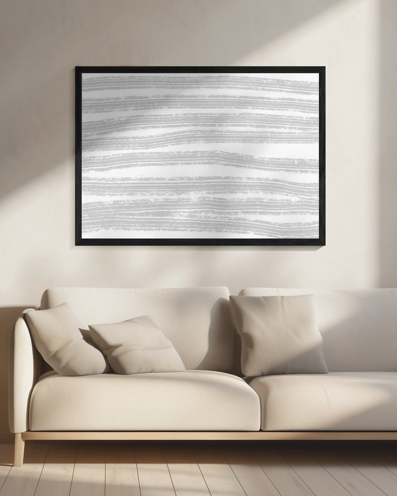 Graue Streifen Kunstwerk | Leinwand