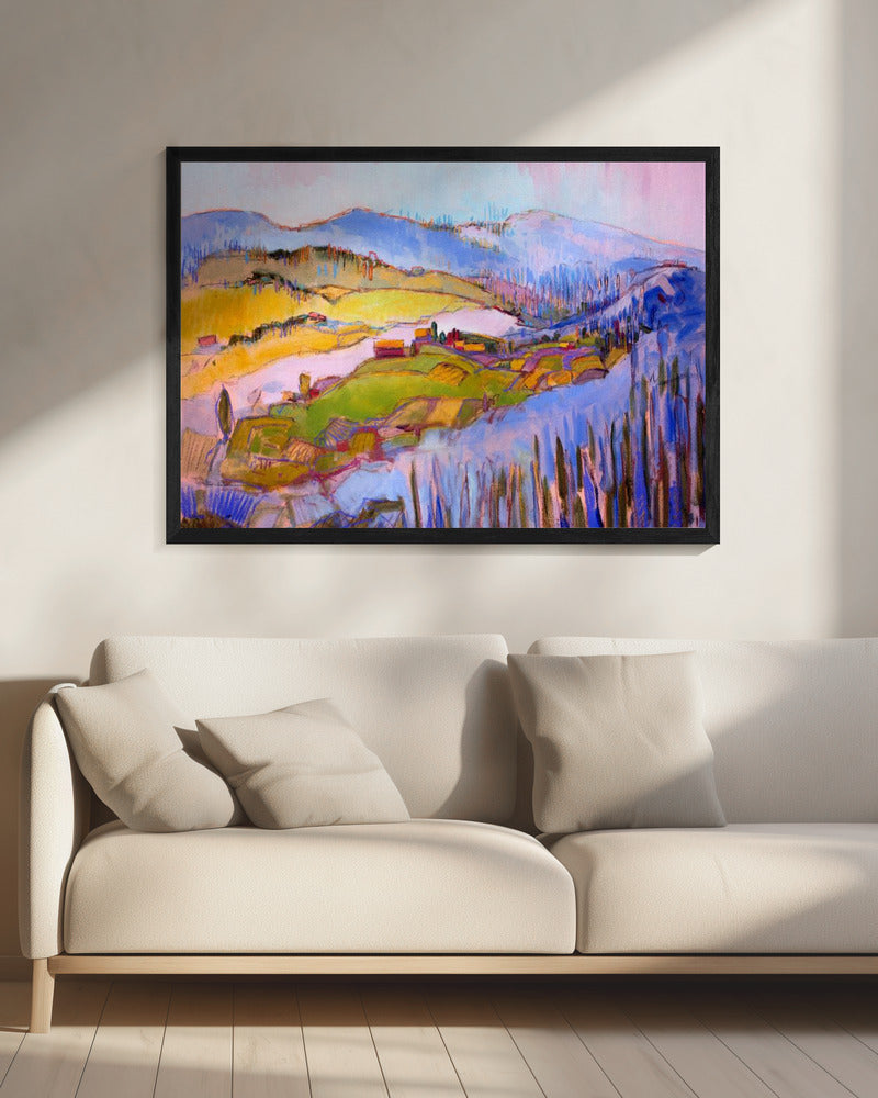 Bunte Hügellandschaft | Leinwand