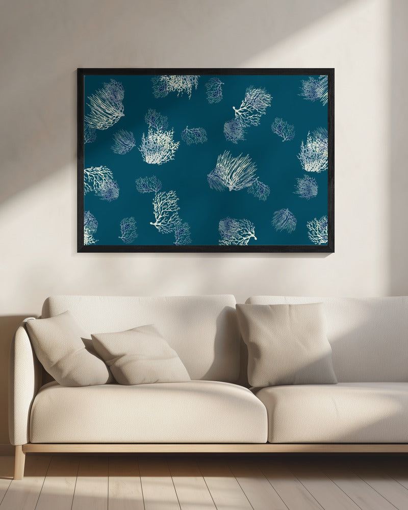 Blauer Korallenmix | Leinwand