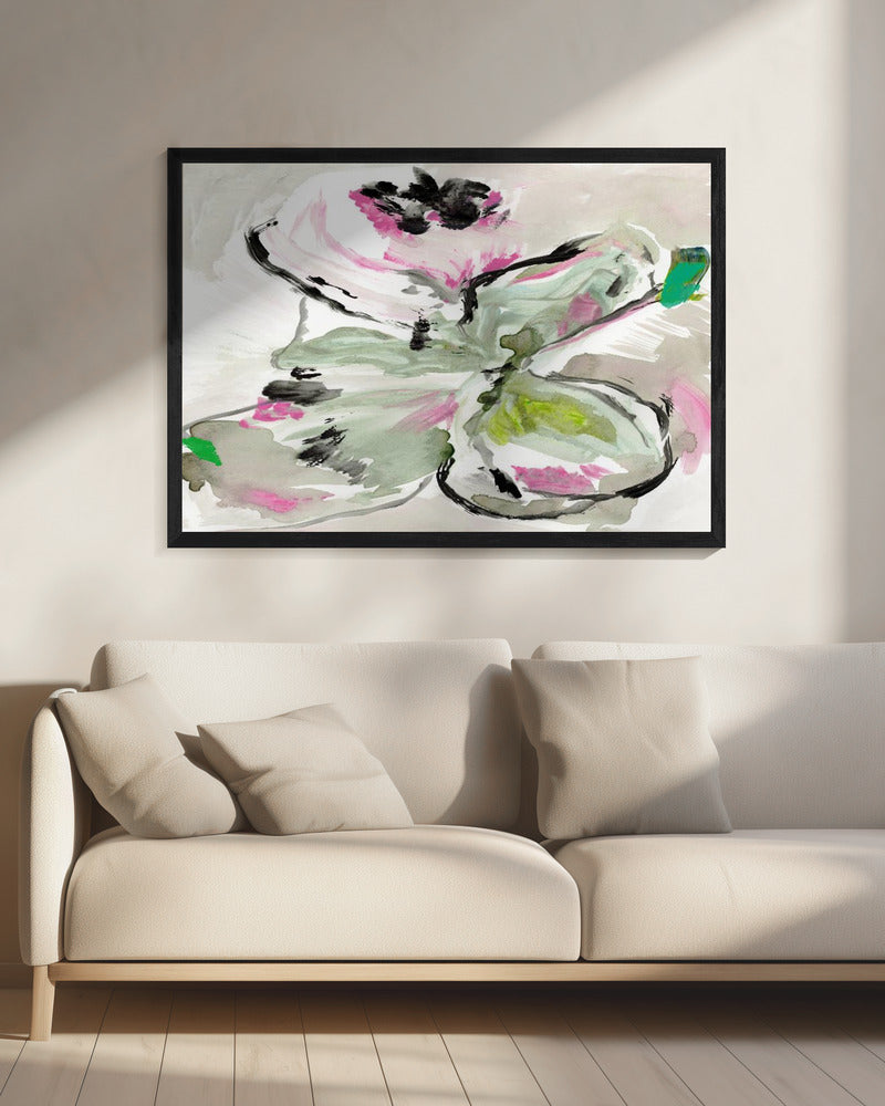 Abstrakt Lila Violett Rosa Farbtöne Floral 1 | Leinwand