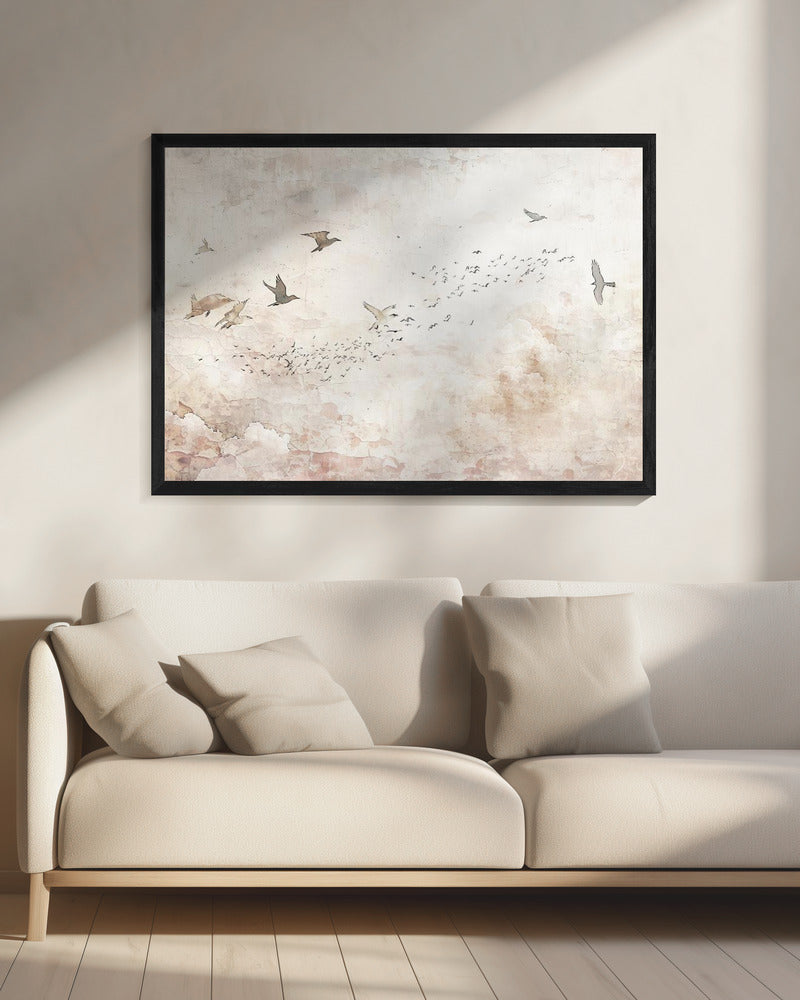 Vogel Vögel Tier Vintage Kunst Illustration Wandkunst 21 | Leinwand