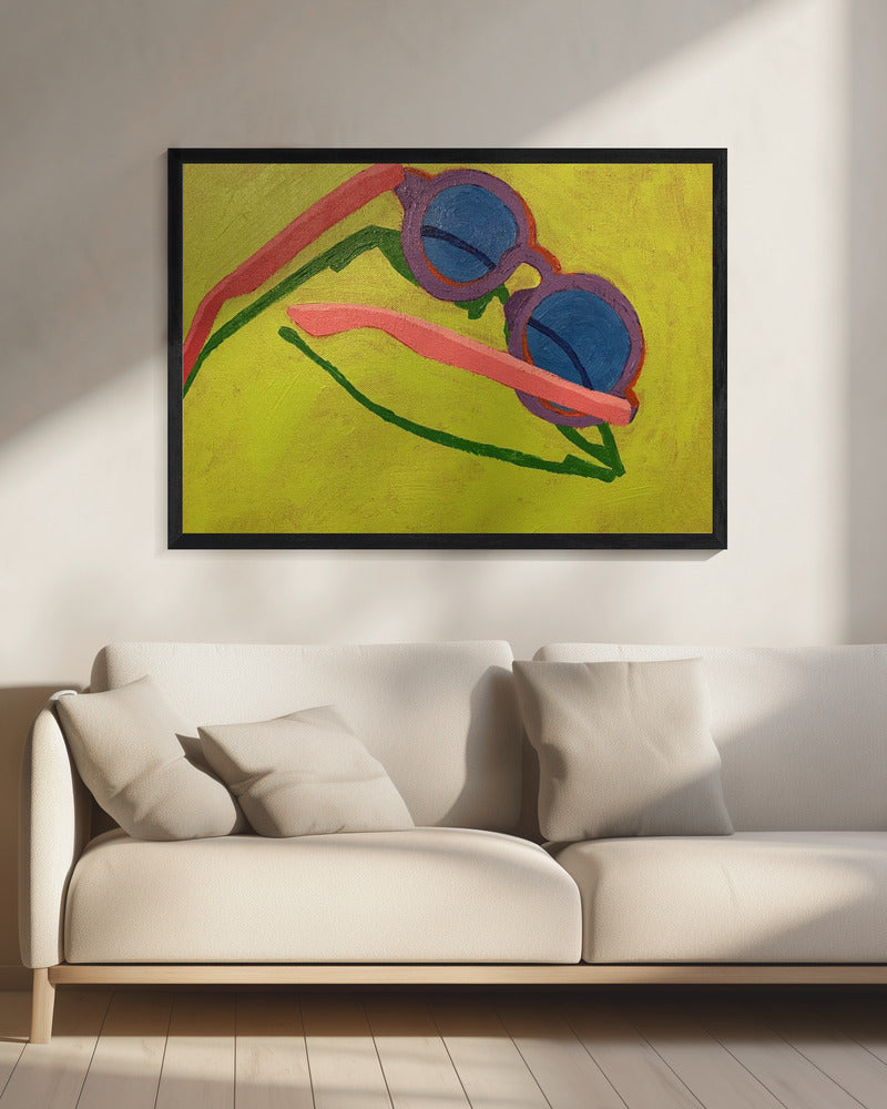 Sunglasses on Yellow Green | Canvas